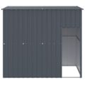 vidaXL Búda pre psa so strechou antracitová 214x153x181 cm pozin. oceľ