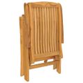 vidaXL Skladacie polohovacie kreslá s vankúšmi, 8 ks, masívne teakové drevo
