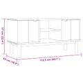 vidaXL TV stolík OTTA 113,5 x 43 x 57 cm Čierna Borovicový masív