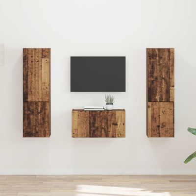 vidaXL Zostava TV skriniek 5 pcs Staré drevo Kompozitné drevo