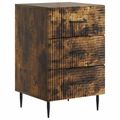 vidaXL Nočný stolík Dymový dub 43 x 41 x 66,5 cm Kompozitné drevo