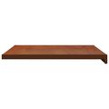 vidaXL Parapetné dosky Hnedé drevo 100 x 50 x 4,5 cm PVC