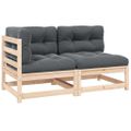 vidaXL 2-dielna záhradná súprava s podložkami, borovicový masív