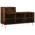vidaXL Botník dymový dub 102x36x60 cm spracované drevo