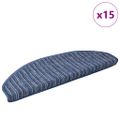 vidaXL Samolepiace schodové rohože 15 ks 65 x 21 x 4 cm Non-Slip Modrá
