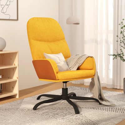 vidaXL Relaxačné kreslo horčicovo-žlté látkové
