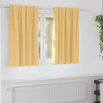 vidaXL Záclony na zatemnenie s krúžkami 2 pcs Béžová 140 x 140 cm