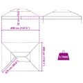 vidaXL Náhradný kryt pre altánok 400 x 300 x 32 cm Priehľadná PVC