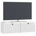 vidaXL Nástenná TV skrinka Biela s vysokým leskom 98 x 31 x 30 cm