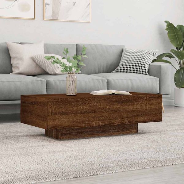 vidaXL Konferenčný stolík hnedý dub 100x49,5x31 cm kompozitné drevo