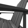 vidaXL Záhradná stolička Adirondack s podnožkou HDPE antracitová