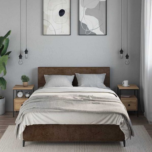 vidaXL Nočné stolíky 2 ks dub artisan 34x36x50 cm kompozitné drevo