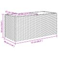 vidaXL Záhradný kvetináč s 2 nádobami čierny 72x30x32 cm polyratan
