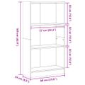 vidaXL Knižnica hnedý dub 60x24x109 cm kompozitné drevo