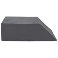 vidaXL Vankúš na nohy 63 x 52 x 19 cm Pevný PU pena Sivá