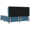 vidaXL Posteľ s pružinovým rámom Tmavomodrá 200 x 200 cm Zamat