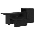 vidaXL Konzolový stôl Čierny dub 91,5 x 35 x 38,5 cm Kompozitné drevo