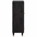 vidaXL Highboard Čierna 60 x 33 x 100 cm Masívne mango drevo