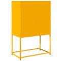 vidaXL Highboard horčicová žltá 68x39x107 cm Oceľ