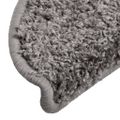 vidaXL Schodové rohože 5 ks 56x17x3 cm sivé, polkruhové