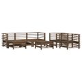 vidaXL 7-dielna záhradná sedacia súprava medovohnedá borovicový masív