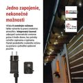 LED vianočná reťaz, 18 m, vonkajšia aj vnútorná, studená biela, programy, časovač