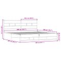 vidaXL Kovový posteľný rám bez matraca dymový dub 200x200 cm