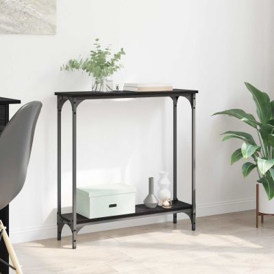 vidaXL Konzolový stôl Čierny dub 75 x 22,5 x 75 cm Kompozitné drevo