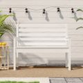 vidaXL Záhradná lavica biela 109x48x91,5 cm masívna borovica