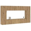 VidaXL 8 dielna súprava nástennej TV skrinky Artisan Oak
