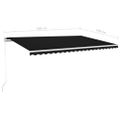 vidaXL Ručne zaťahovacia markíza s LED 500x350 cm antracitová