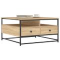 vidaXL Konferenčný stolík dub sonoma 80x80x45 cm kompozitné drevo