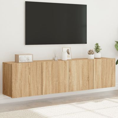 vidaXL TV skrinky nástenné 2 ks dub sonoma 80x30x41 cm