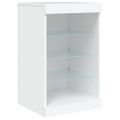 vidaXL Komoda s LED svetlami biela 162x37x67 cm