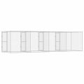vidaXL Klietka pre psa Strieborná 800 x 200 x 200 cm Pozinkovaná oceľ