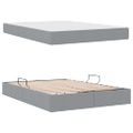 vidaXL Postel s úložným prostorem a matrací Svetlosivá 140 x 200 cm