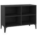 vidaXL TV stolík nohy z kovu čierny 69,5x30x50 cm