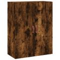 vidaXL Vysoká skrinka dymový dub 69,5x34x180 cm spracované drevo