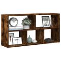 vidaXL Nástenná polica dymový dub 100x25x50 cm kompozitné drevo