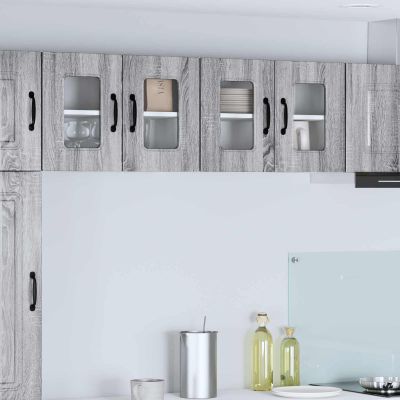 vidaXL Dvierka na umývačku Kalmar 2 pcs Sivý Sonoma 60 x 31 x 40 cm