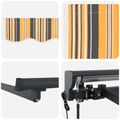 vidaXL Rám markízy Žltá a Šedá 300 x 250 cm Polyester s PU povrchom