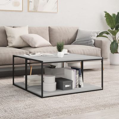 vidaXL Nástenné police 4 ks sivé sonoma 80x40x1,5 cm kompozitné drevo