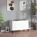 vidaXL Skrinka na platne lesklá biela 74,5x38x48 cm kompozitné drevo