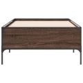 vidaXL Posteľný rám hnedý dub 90x200 cm kompozitné drevo a kov
