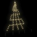 vidaXL LED Vianočný stromček so zemnými kolíkmi Teplá biela 182 cm Kov