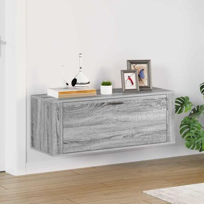 vidaXL Botník sivý dub sonoma 100x35x38 cm spracované drevo