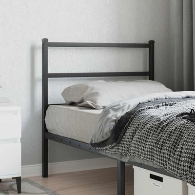 vidaXL Kovové náhradné čelo postele čierne 90 cm