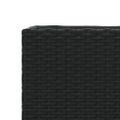 vidaXL Záhradné kvetináče 3 nádoby 2 ks čierne 105x30x32 cm polyratan