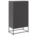 vidaXL Komoda čierna 68,5x38,5x123,5 cm oceľ