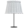 vidaXL Tienidlo na lampu biele Ø25x17 cm prútené